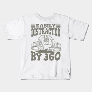 Easily Distracted By 360, Construction Site Kids T-Shirt